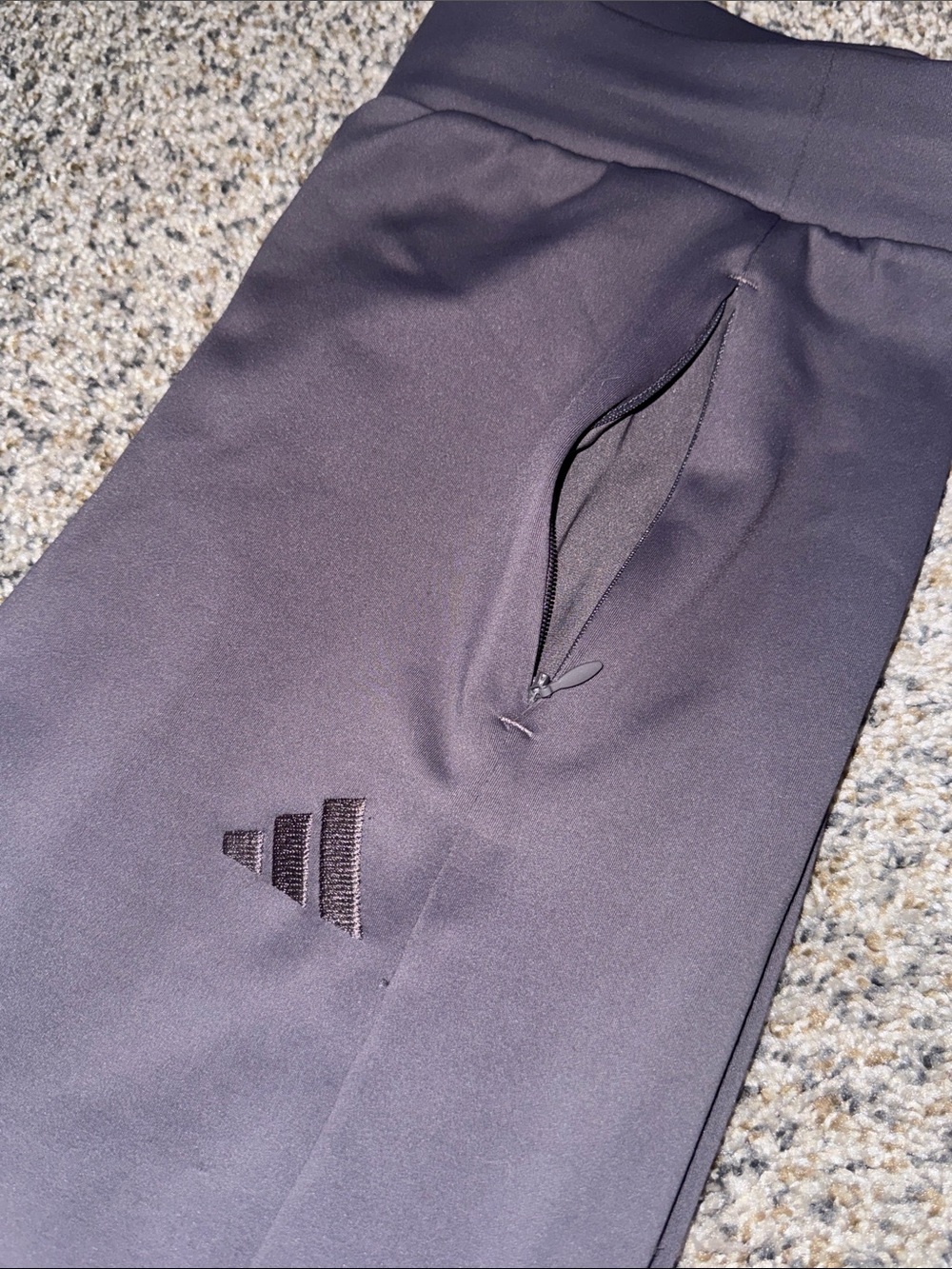 adidas Gray Wide-Leg Women's Pants with Subtle Logo - Picture 3 of 11